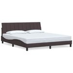 vidaXL Cadre de lit sans matelas marron foncé 180x200 cm tissu