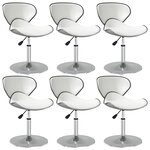 vidaXL Chaises à manger lot de 6 blanc similicuir