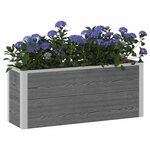 vidaXL Jardinière surélevée Gris 100 x 30 x 22 cm WPC et Aluminium