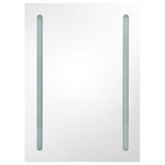 Vidaxl armoire de salle de bain à miroir led gris béton 50x13x70 cm