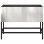 vidaXL Bac de jardin surélevé Argent 60 x 26 x 45 cm Acier inoxydable