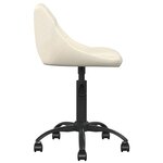 vidaXL Chaise de bureau Crème Velours