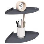 vidaXL Étagère flottante avec étagère 2 Pièces Anthracite 24 x 24 x 2 cm