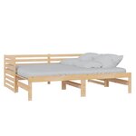 vidaXL Lit coulissant Bois de pin massif 2x(90x200) cm