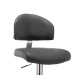 vidaXL Tabouret de bar Gris Similicuir