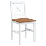 vidaXL Ensemble de salle à manger 5 Pièces Marron et blanc