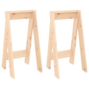 vidaXL Tabourets lot de 2 40x40x75 cm bois massif de pin