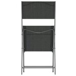 vidaXL Chaises d'extérieur pliables lot de 2 Noir Acier et textilène