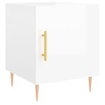 vidaXL Tables de chevet 2 Pièces blanc brillant 40x40x50 cm
