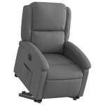 vidaXL Fauteuil inclinable électrique gris foncé tissu