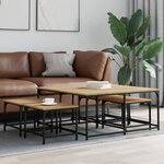 vidaXL Tables basses gigognes 5 Pièces chêne sonoma bois d'ingénierie