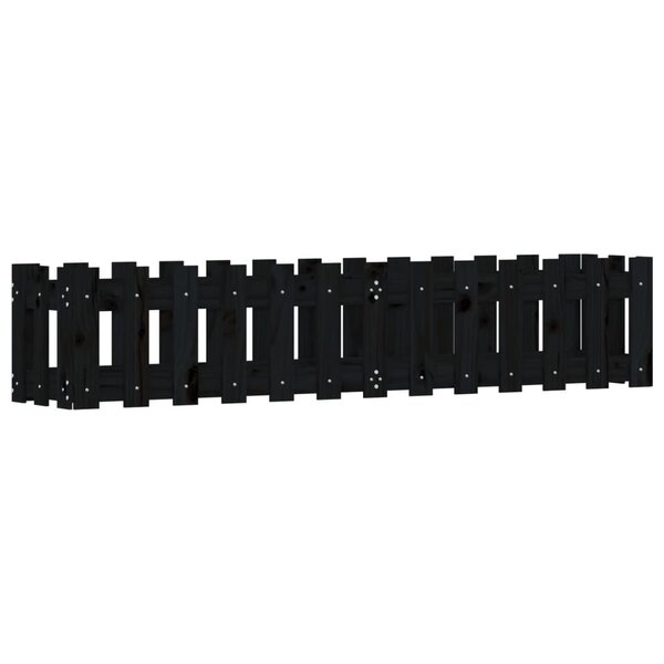 vidaXL Lit surélevé de jardin design de clôture 150x30x30cm pin massif