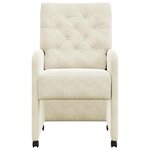 vidaXL Chaises de Salle à Manger avec Roues avec des roues 2 Pièces Crème