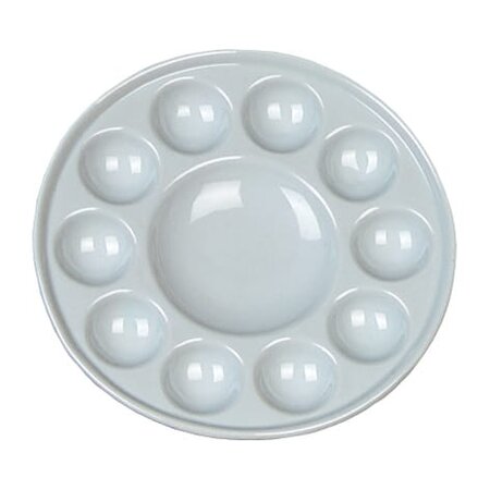 Palette porcelaine ronde 11 alvéoles Ø 18,5 cm - Tri Star