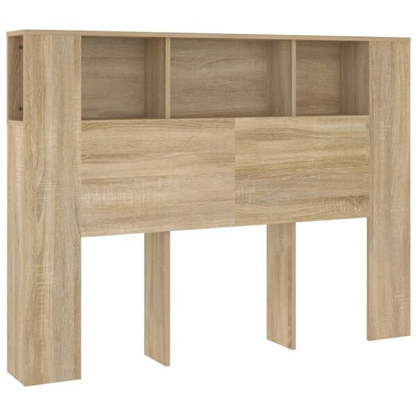 vidaXL Armoire de tête de lit Chêne sonoma 140x18 5x104 5 cm