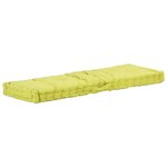 vidaXL Coussin de plancher de palette Coton 120x40x7 cm Vert