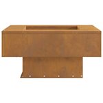 vidaXL Braise Marron 60 x 60 x 30 cm Acier Corten
