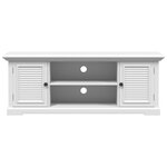 vidaXL Meuble TV blanc 110x30x41 cm bois d'ingénierie