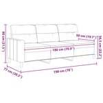 vidaXL Canapé à 3 places Gris clair 180 cm Tissu