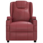 vidaXL Fauteuil inclinable Rouge bordeaux Similicuir