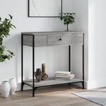 vidaXL Table console sonoma gris 75x34 5x75 cm bois d'ingénierie