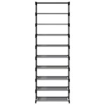 vidaXL Étagère à chaussures 10 niveaux 54x28x158 cm tissu non-tissé