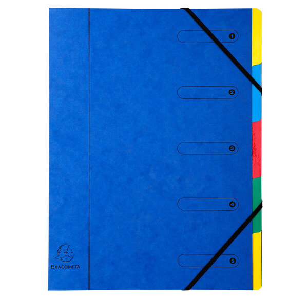 Trieur CL dos extens.+ élas.5C Ass. x 8 EXACOMPTA