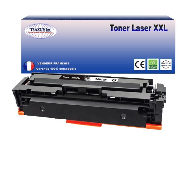 T3AZUR - Toner compatible avec Canon 046H pour Canon LBP-653Cdw  LBP-654Cx Noir - 6 500p