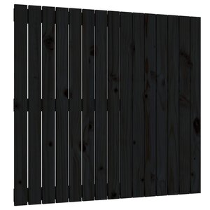 vidaXL Tête de lit murale Noir 95 5x3x90 cm Bois massif de pin