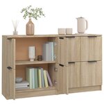 vidaXL Buffets 2 Pièces Chêne sonoma 60x30x70 cm Bois d'ingénierie