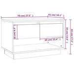 vidaXL Meuble TV Blanc brillant 70x41x44 cm Aggloméré