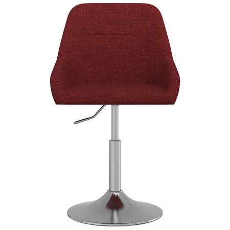 vidaXL Chaise pivotante de salle à manger Rouge bordeaux Tissu