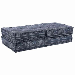 vidaXL Canapé modulaire Géométrique 2 Pièces Indigo 70 x 70 x 36 cm tissu