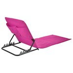 HI Chaise tapis de plage pliable PVC Rose