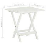 vidaXL Table de bistro Blanc 46x46x47 cm Bois d'acacia massif