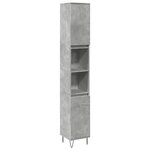vidaXL Ensemble de meubles de salle de bain 3 Pièces gris béton