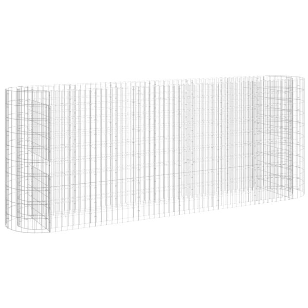 vidaXL Lit surélevé à gabion Fer galvanisé 260x50x100 cm