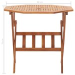 vidaXL Table pliable de jardin 90x75 cm Bois d'acacia massif