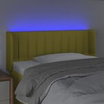 vidaXL Tête de lit à LED Vert 83x16x78/88 cm Tissu