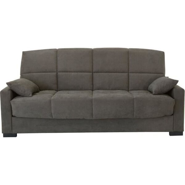 Canapé clic clac 3 places - Taupe - Matelas 17 cm - 223 x 96 x 103 cm - MEGAN