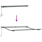 vidaXL Auvent Rétractable Manuel Vert et Blanc 350x250 cm