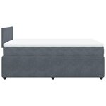 vidaXL Sommier à lattes de lit et matelas gris foncé 120x190cm velours
