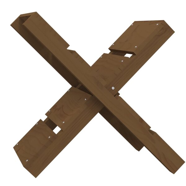 vidaXL Porte-bûches Marron miel 47x39 5x48 cm Bois massif de pin