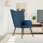 vidaXL Chaise de relaxation Bleu Tissu