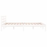 vidaXL Cadre de lit sans matelas bois de pin massif 120x200 cm blanc
