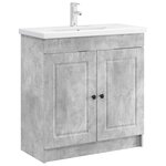 vidaXL Armoire sous évier de salle de bain Gris béton
