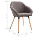 vidaXL Chaises à manger lot de 4 taupe tissu