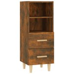 vidaXL Buffet Chêne fumé 34 5x34x90 cm Bois d'ingénierie