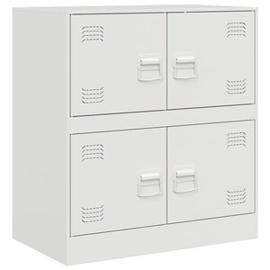vidaXL Buffet blanc 67x39x73 cm acier