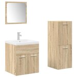 vidaXL Ensemble de meubles de salle de bain 4 Pièces chêne sonoma